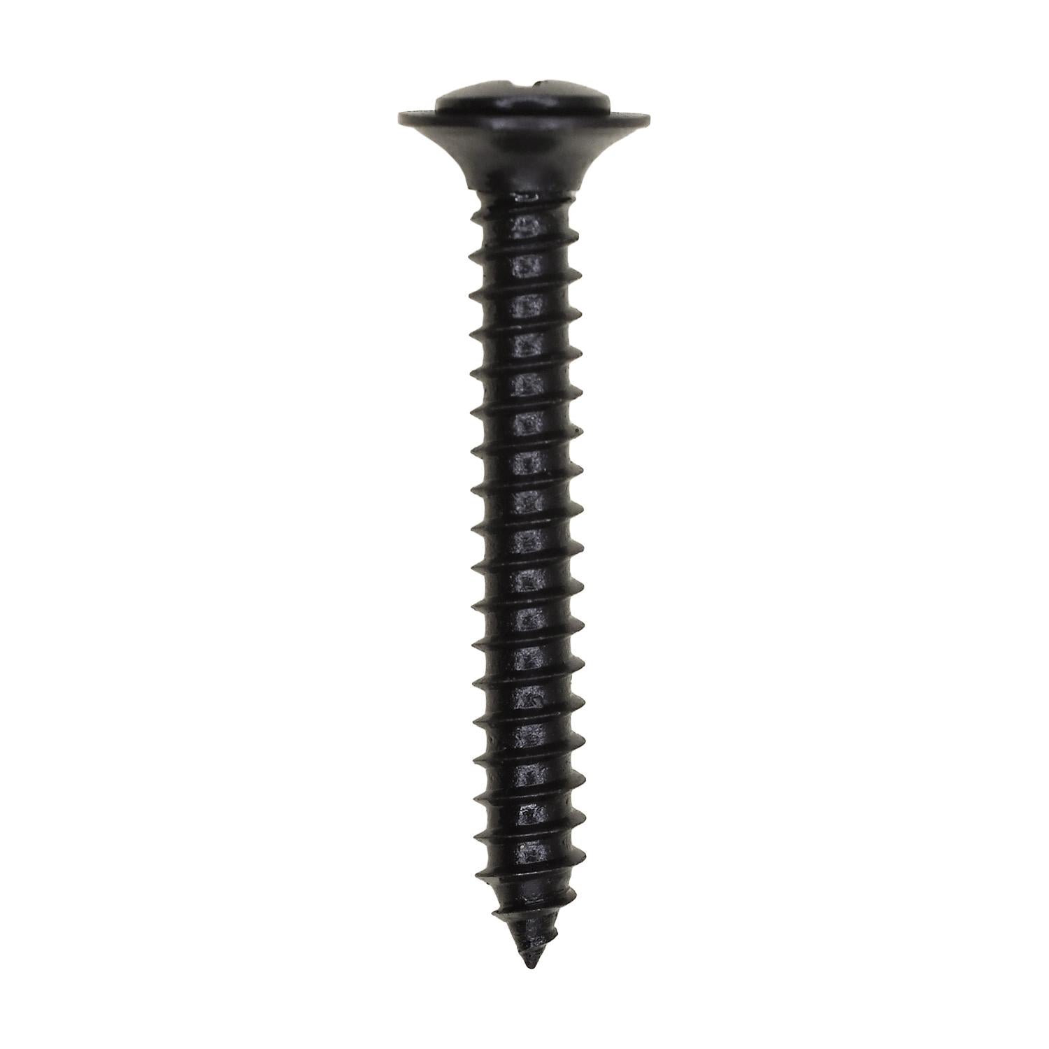 Auveco No. 10654 #8-18 X 1-1/4" Phillips Ov #6 Head AB W/SEMS Tapping Screw -Black, Quantity - 100