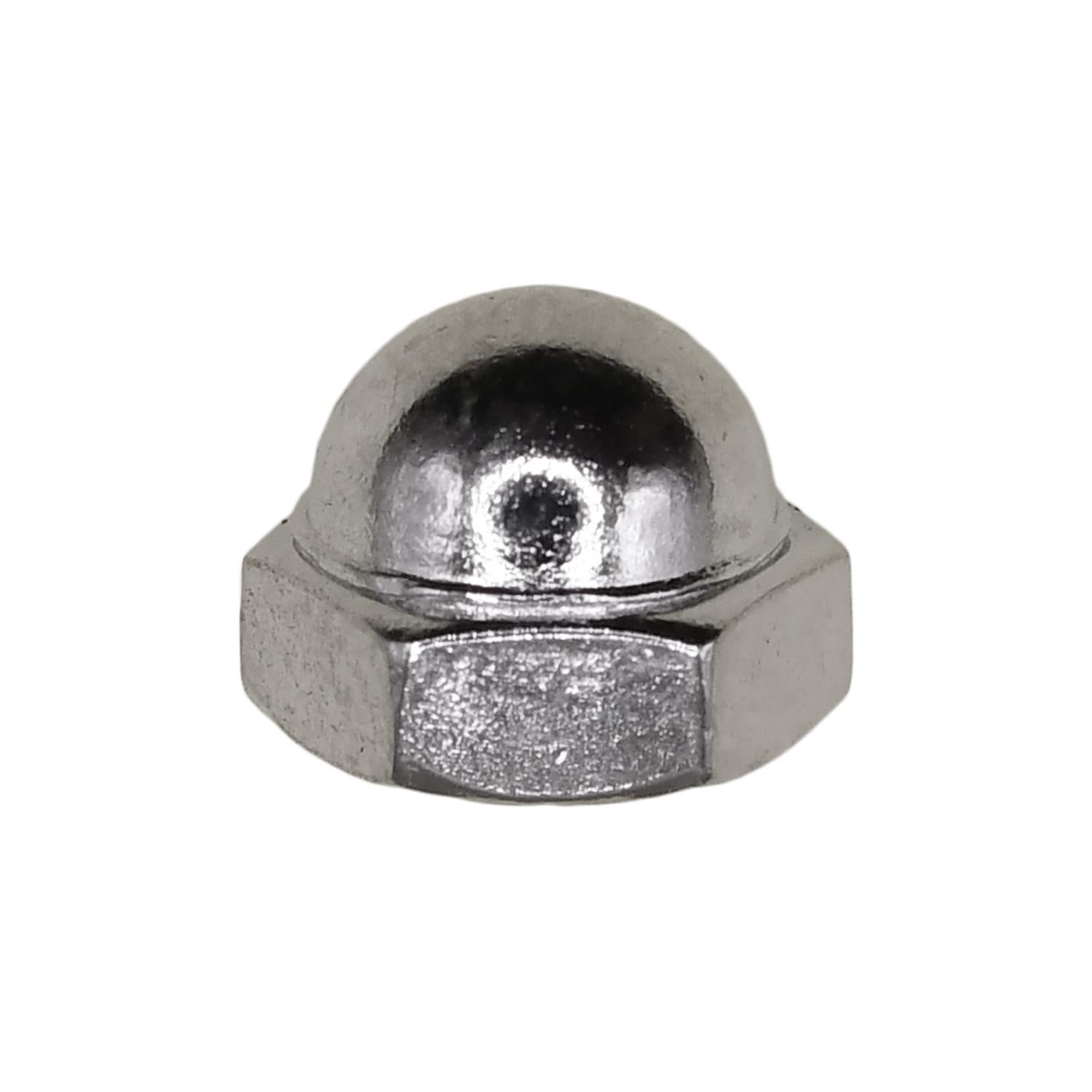 Auveco No. 11179 #8-32 X 5/16" Steel Acorn Cap Nut - Nickel, Quantity - 100