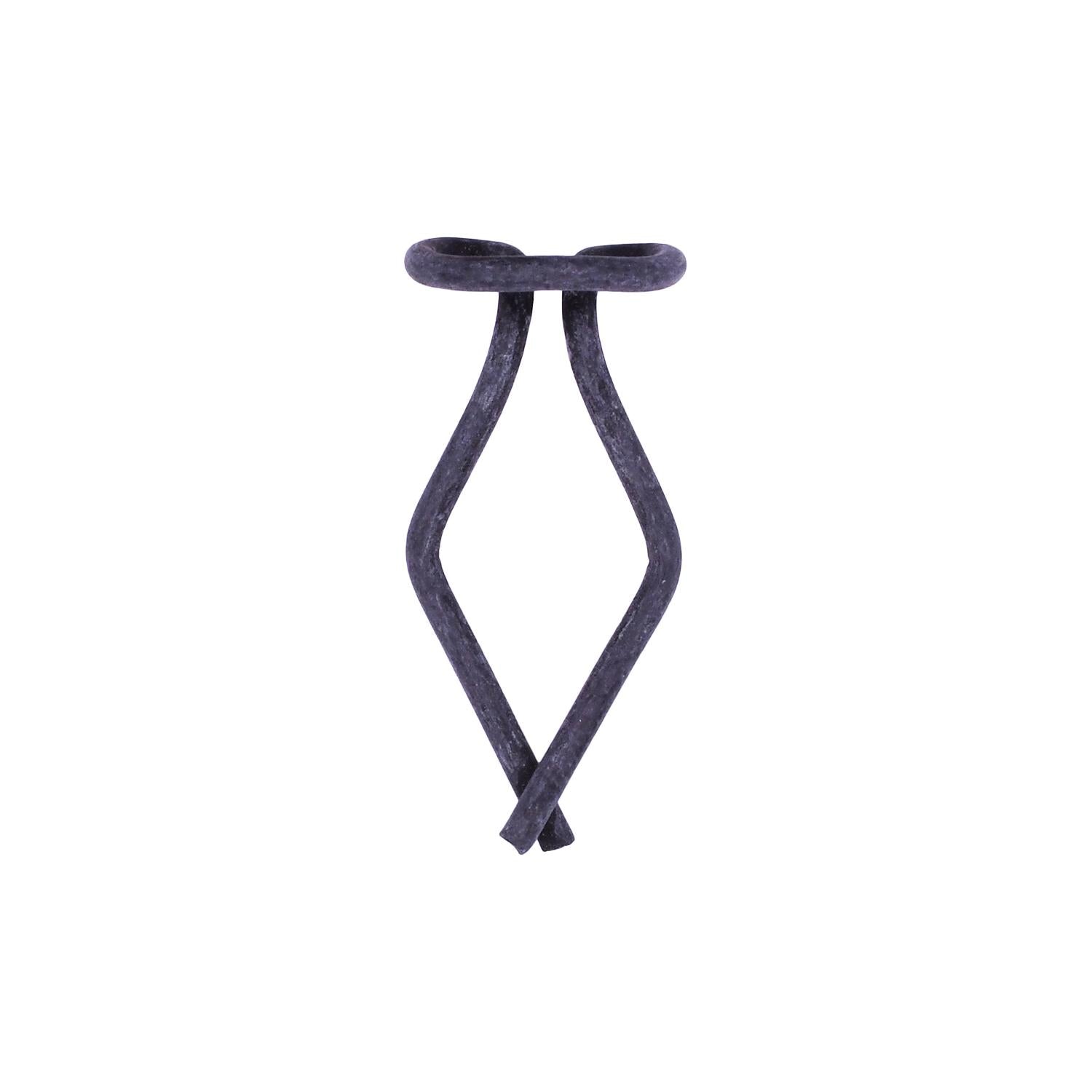 Auveco No. 11406 Trim Clip Fastener 1/2" Head 1/4" Hole - Black Japan, Quantity - 100