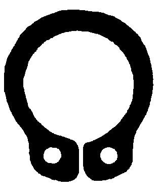 Auveco No. 11500 10mm External Retaining Rings Din 1400 - Phosphate/Oil, Quantity - 100