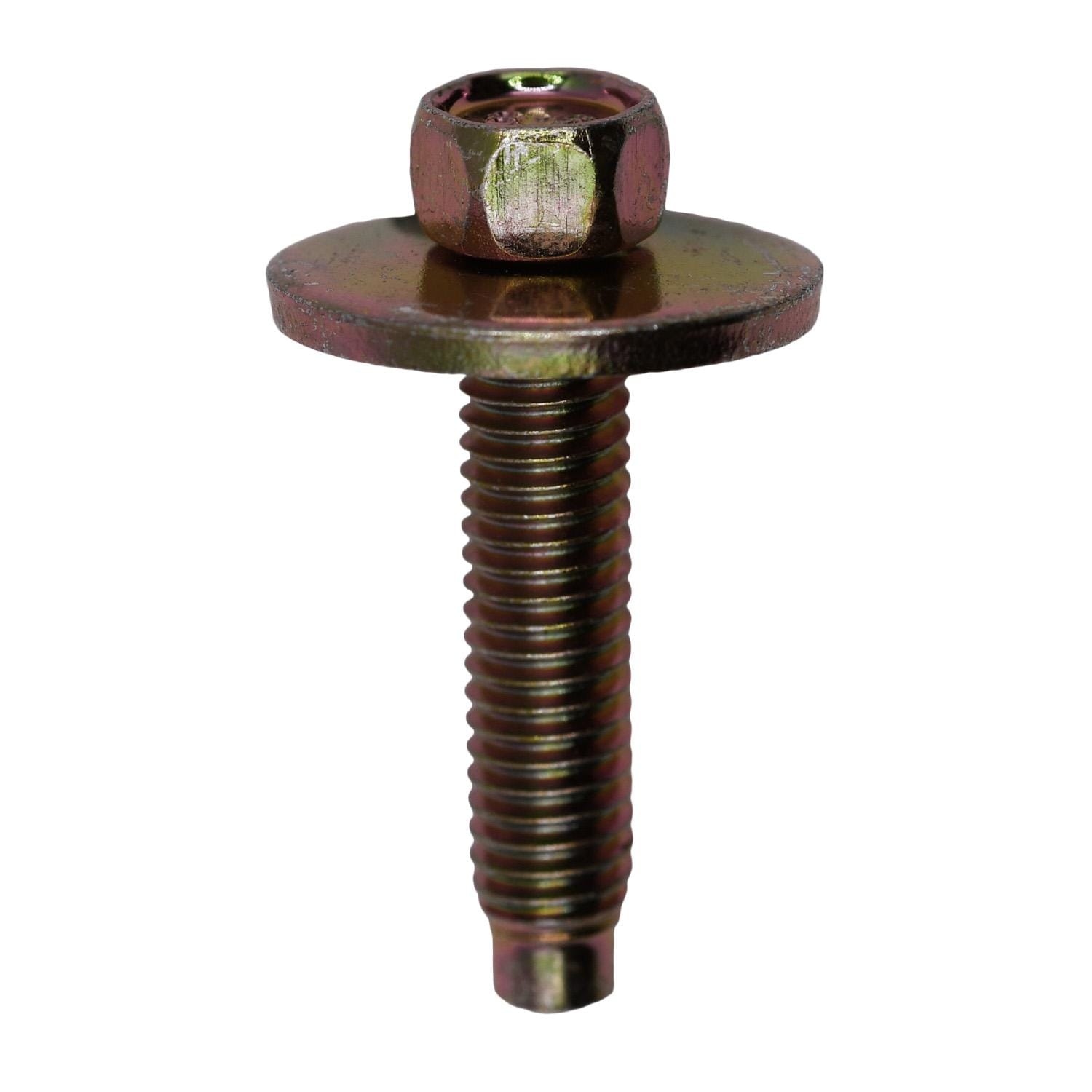 Auveco No. 12335 M6-1.0 X 28mm Indented Hex. Wash Head SEMS W/Dog - Zinc, Quantity - 25