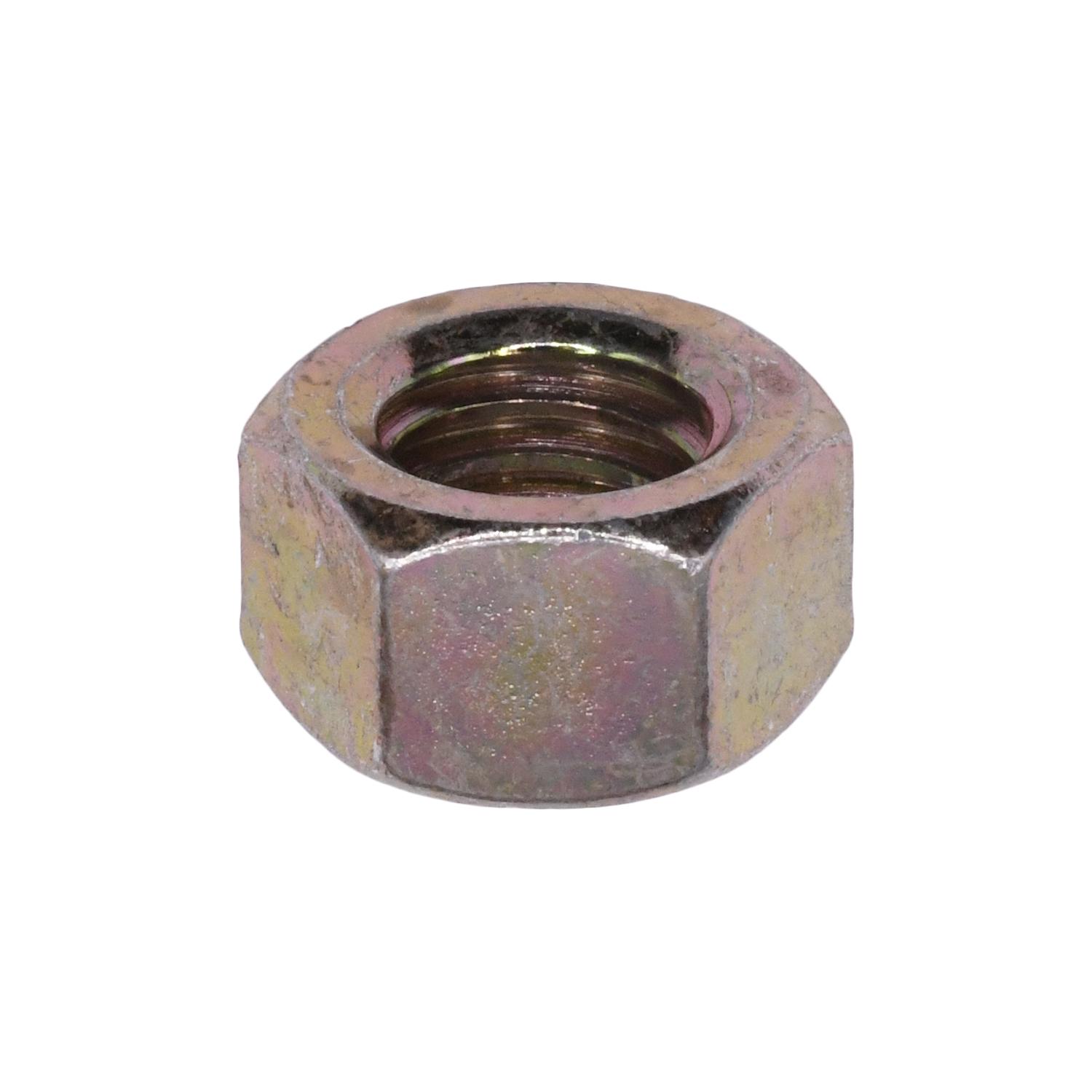 Auveco No. 15642 Grade 8 Hex Nut 3/8"-16 Zinc & Yellow, Quantity - 100
