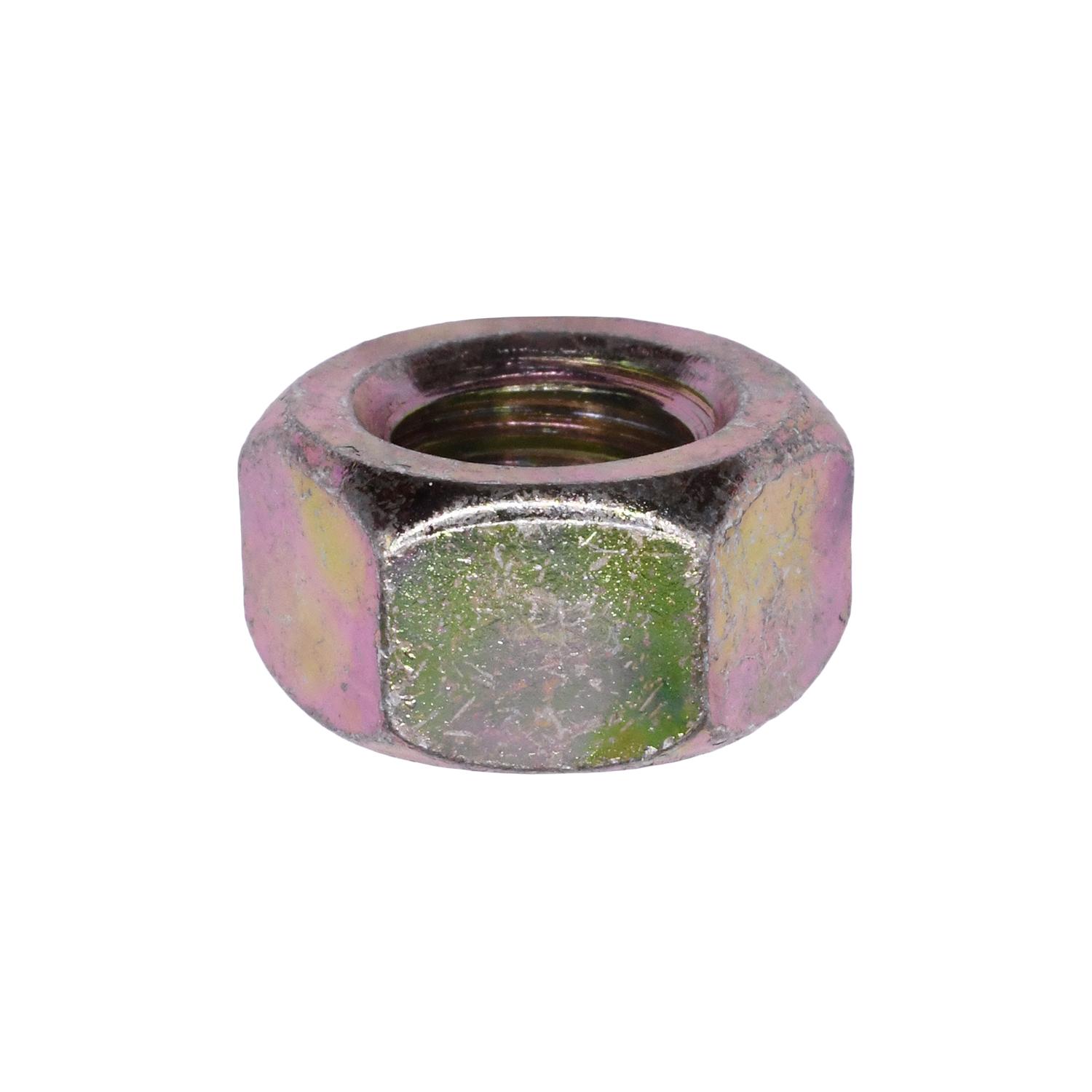 Auveco No. 15643 Grade 8 Hex Nut 7/16"-14 Zinc & Yellow, Quantity - 50