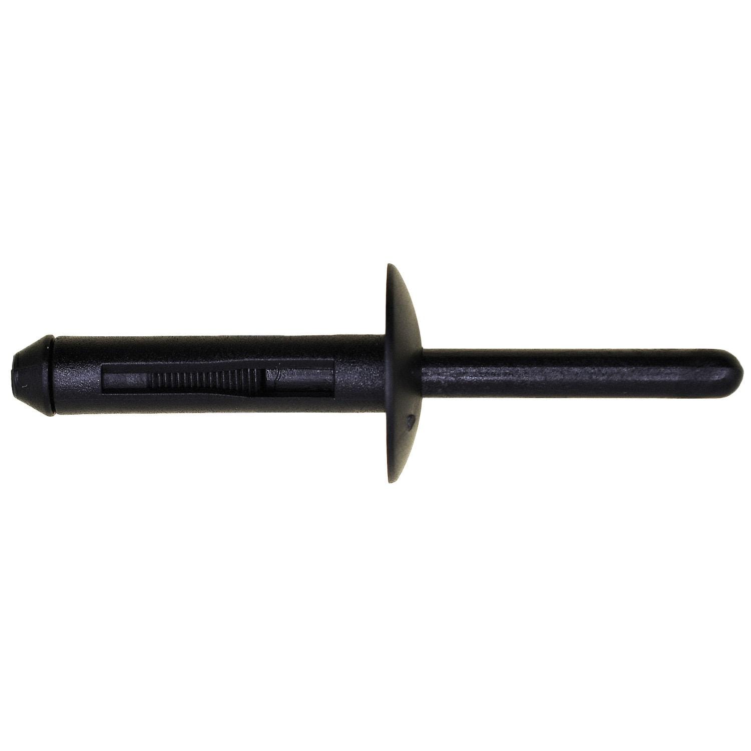 Auveco 18108 Nylon Rivet 1/4 Dia 5/32 3/8 Grip Black Qty 25