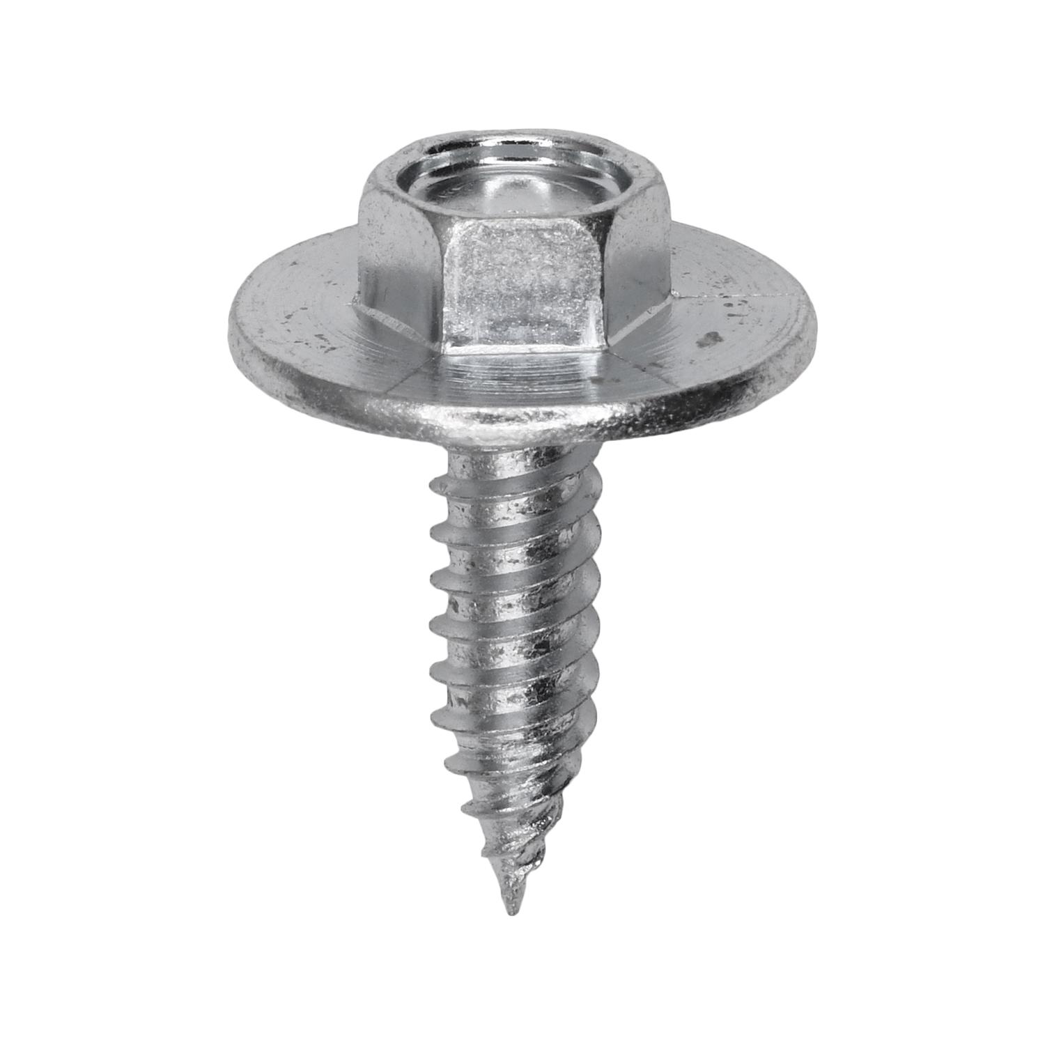 Auveco No. 18934 Hex Washer Head Tapping Screw #14 X 7/8" Zinc, Quantity - 25
