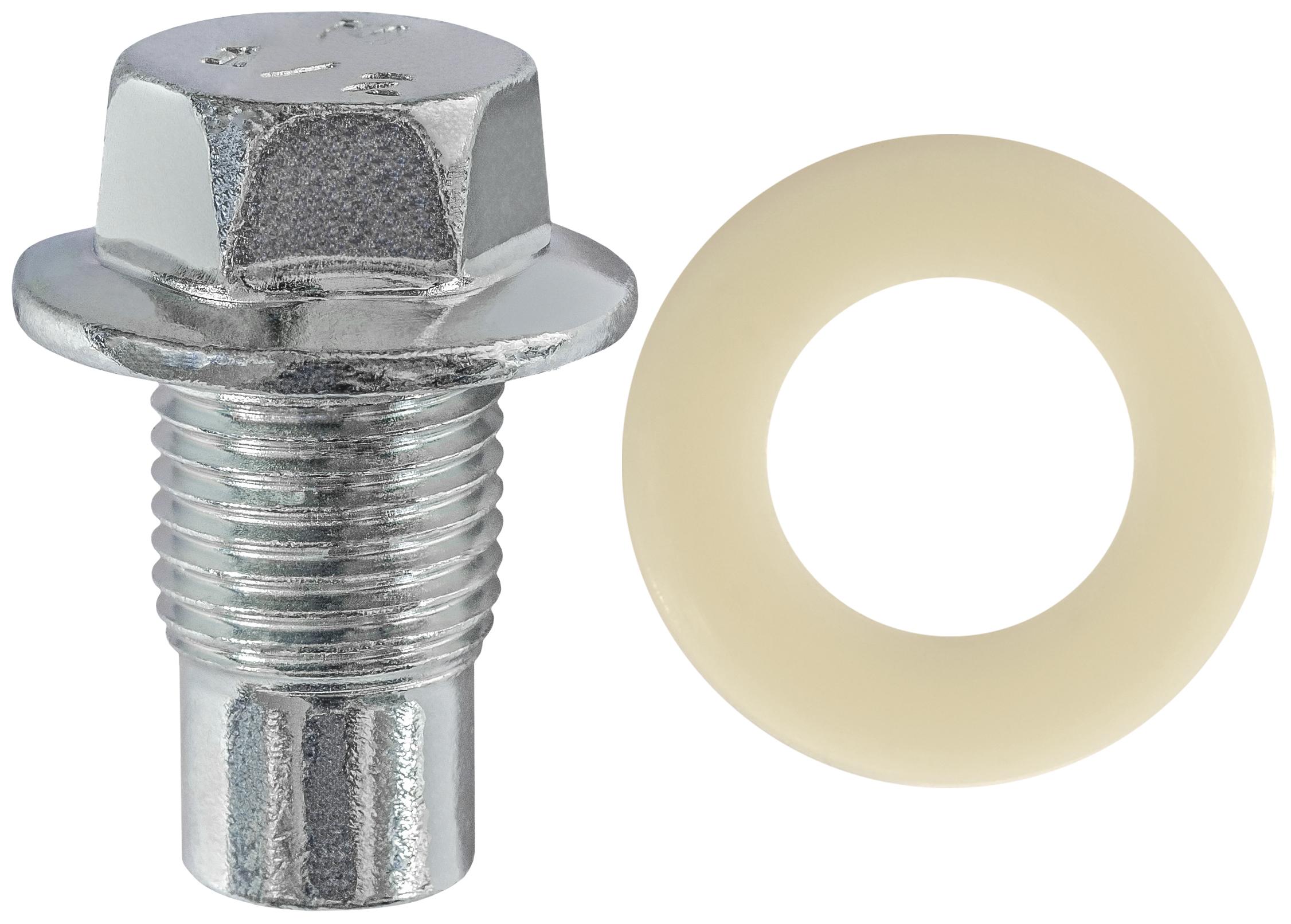 Auveco No. 19130 Oil Drain Plug W/ Gasket 1/2"-20 Thread 9/16" Hex, Quantity - 15