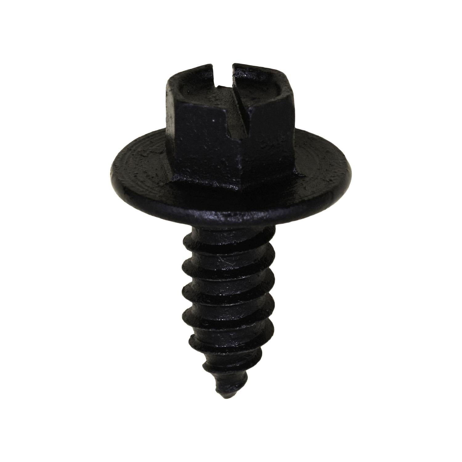 Auveco No. 20446 Slotted Hex Washer Head Lic. Plt Screw #14 X 5/8", Quantity - 50