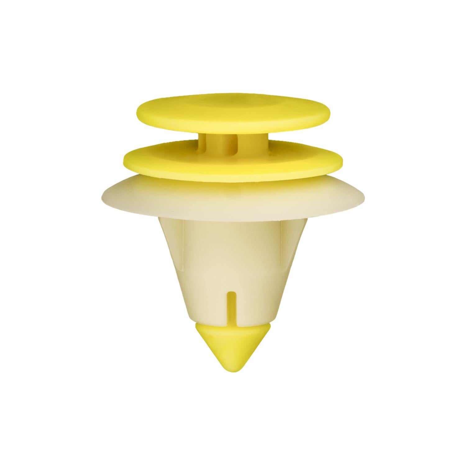 Auveco No. 20515 Door Trim Panel Retainer Yellow & White Nylon, Quantity - 25
