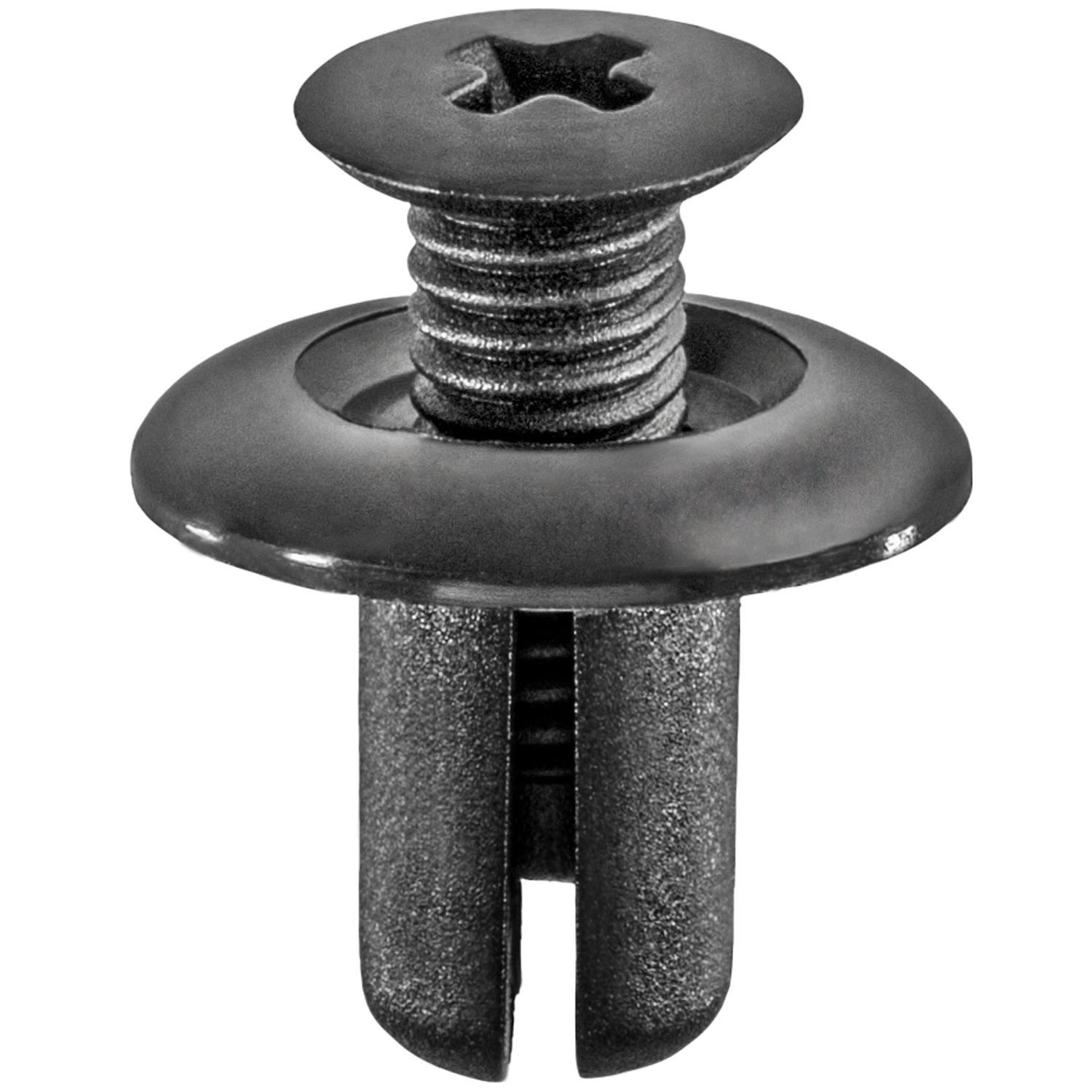 Auveco No. 21146 Kia Push-Type Retainer Black Nylon, Quantity - 15