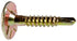 Auveco No. 21733 #10 X 1-1/4" Phillips Liner Screws W/ Locking Wedge Zinc & Yellow, Quantity - 50