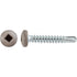 Auveco Item 22676 #8 X 1" Square Pan Self-Drilling Tek Zinc Tan Painted Head. Quantity 100