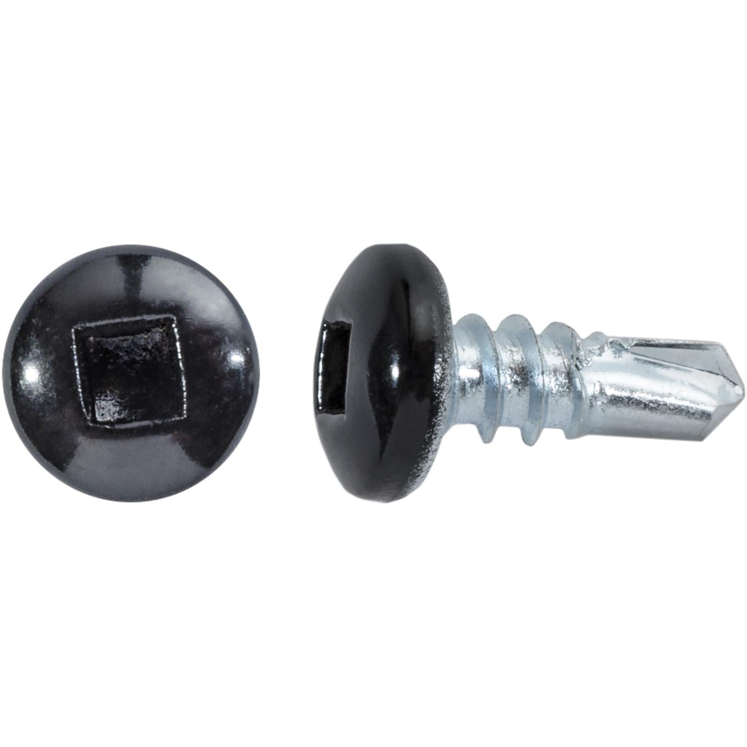 Auveco # 22684 #10 X 1/2" Square Pan Self-Drilling Tek Zinc Black Painted Head. RV Screws. Qty 100.