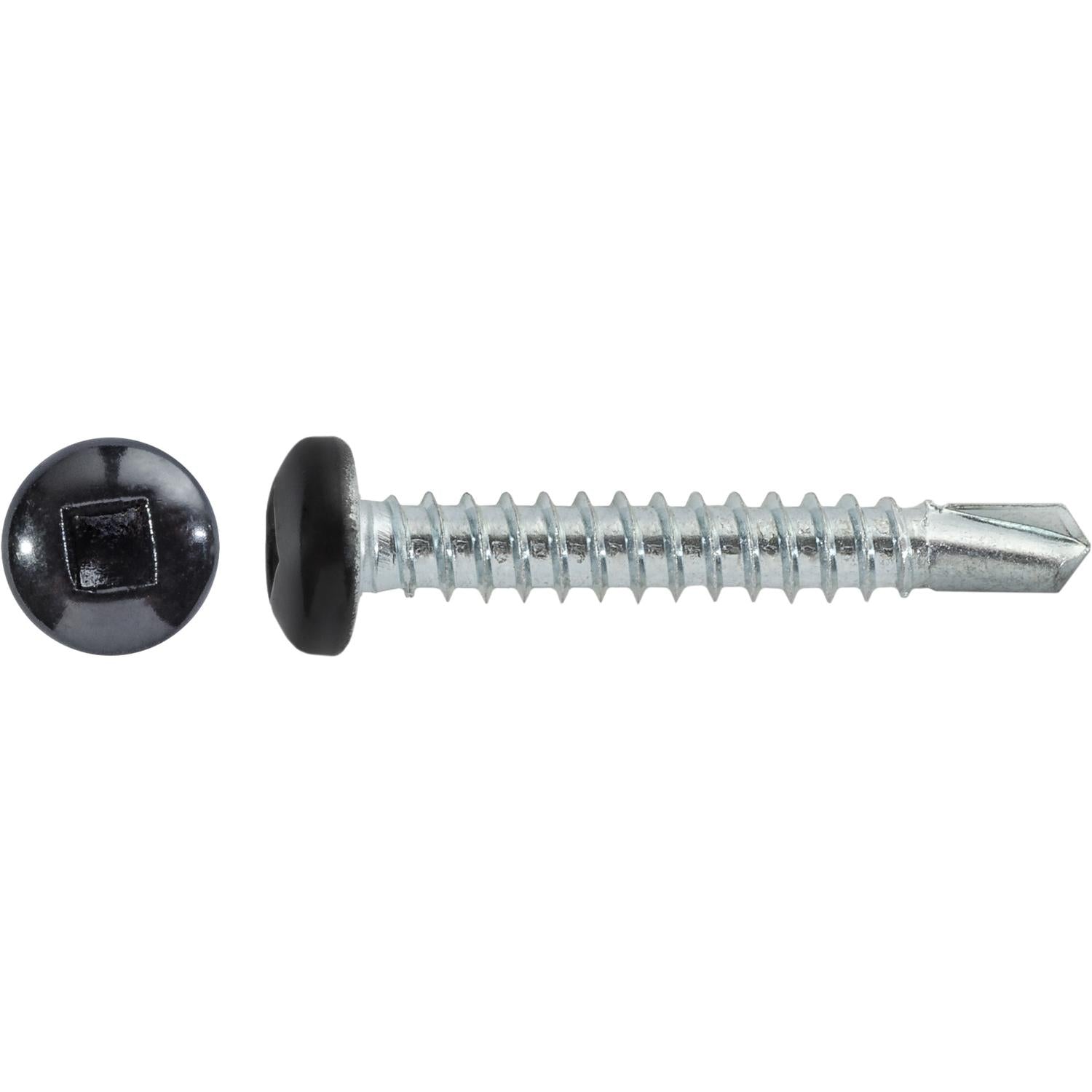 Auveco # 22693 #10 X 1-1/4" Square Pan Self-Drilling Tek Zinc Black Painted Head. RV Screws. Qty 100.