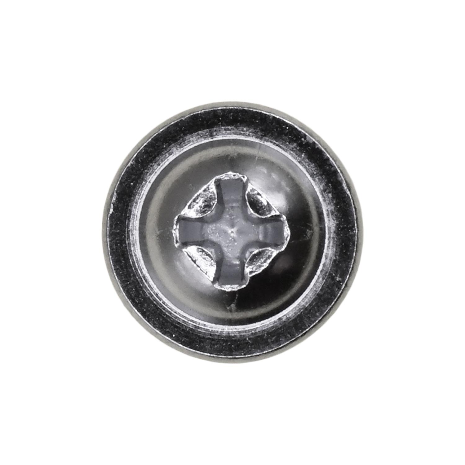 Auveco No. 2806 #8 X 5/8" Phillips Rd Washer Head Tapping Screw Chrome, Quantity - 100