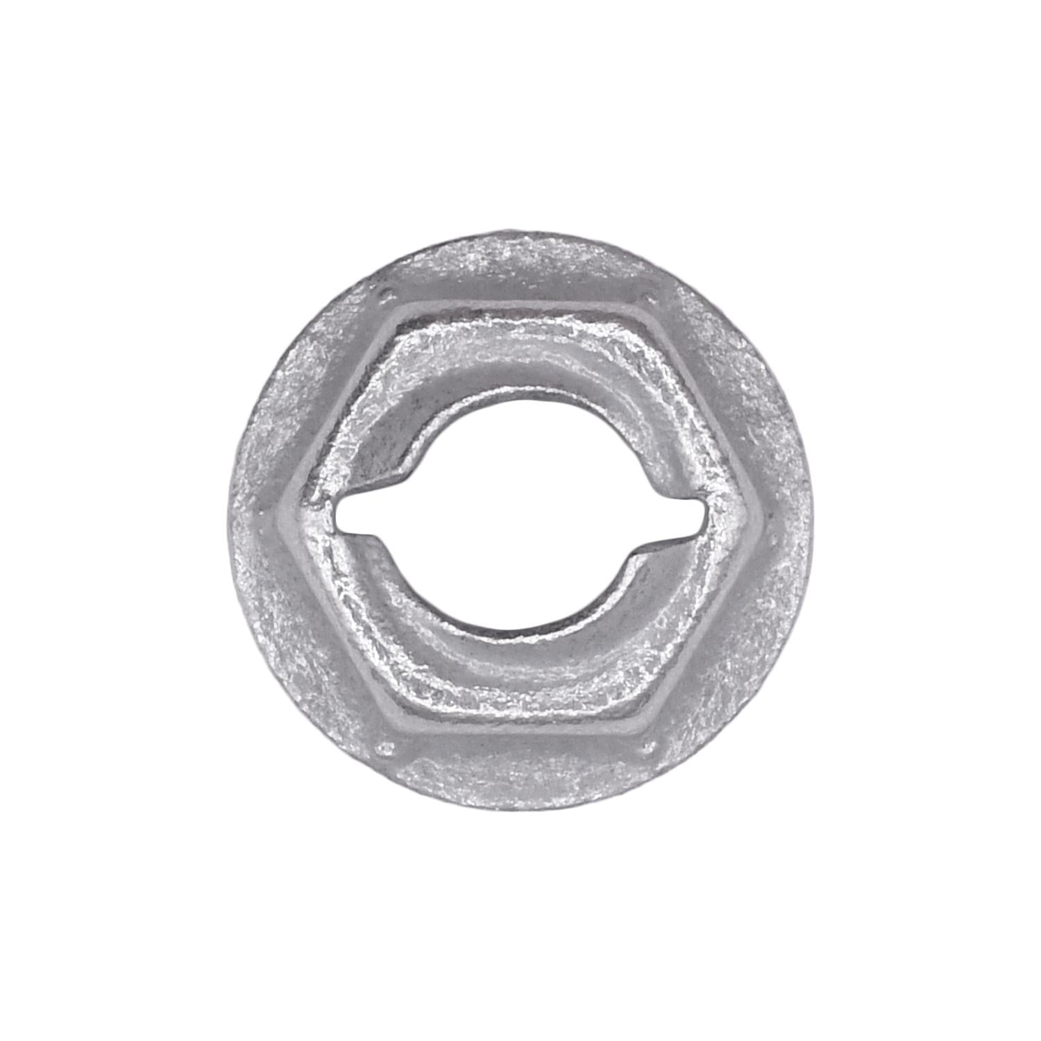 Auveco No. 2897 Thread Cutting Nut 1/4" Stud Size 7/16" Hex, Quantity - 100
