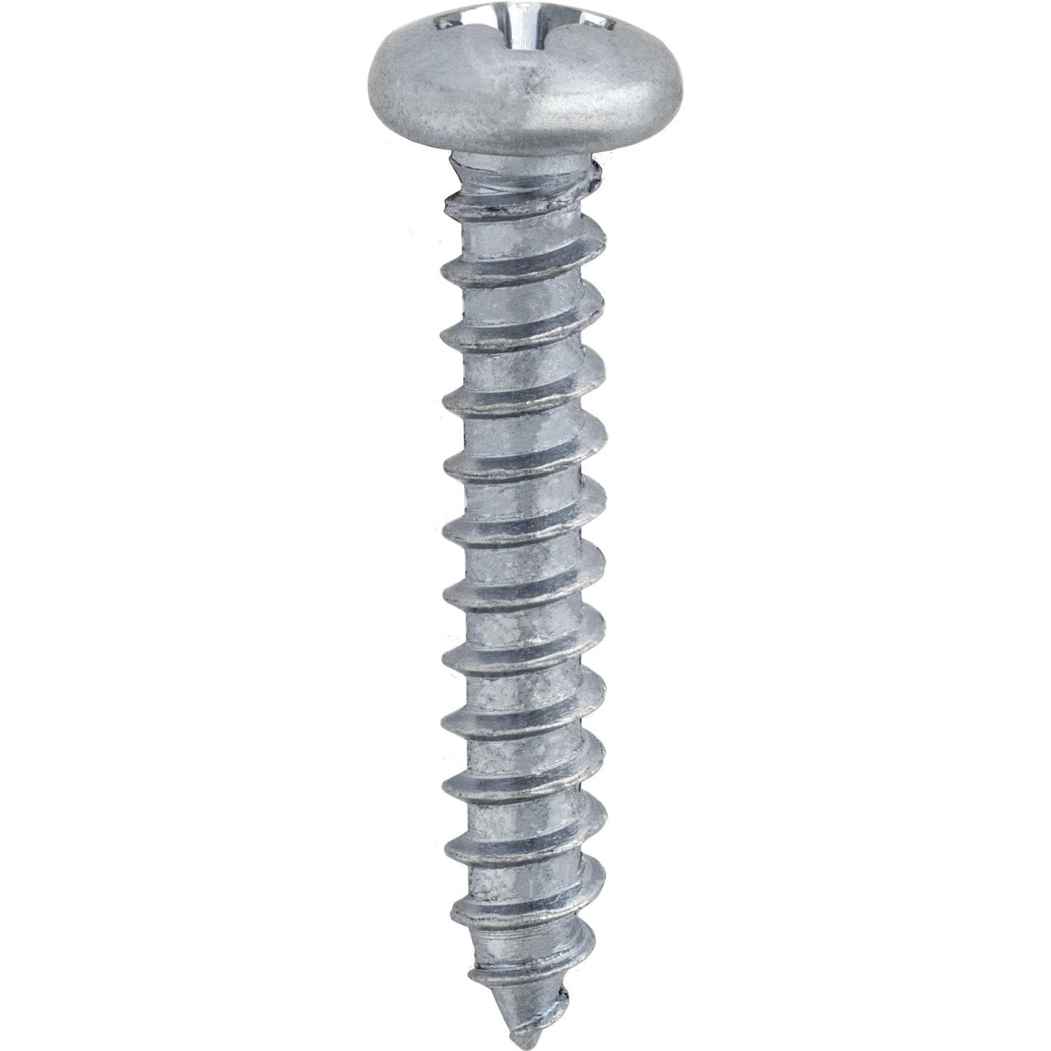 Auveco No. 3079 #8 X 1" Phillips Pan Head Tapping Screw Zinc, Quantity - 100