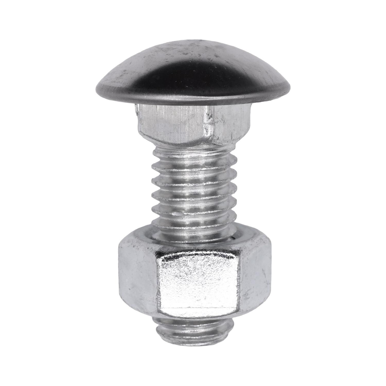 Auveco No. 3099 7/16"-14 X 1-1/4" S.S .Capped Round Head Bumper Bolt, Quantity - 10