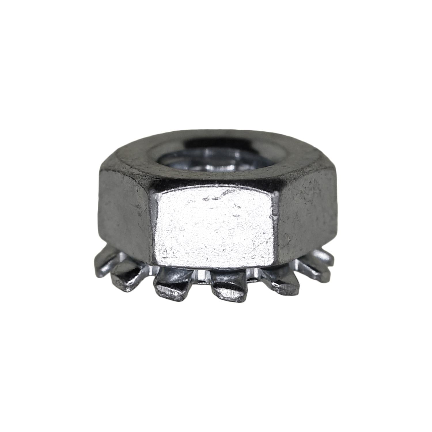 Auveco No. 3496 1/4"-20 Hex Keps Nuts Zinc, Quantity - 100