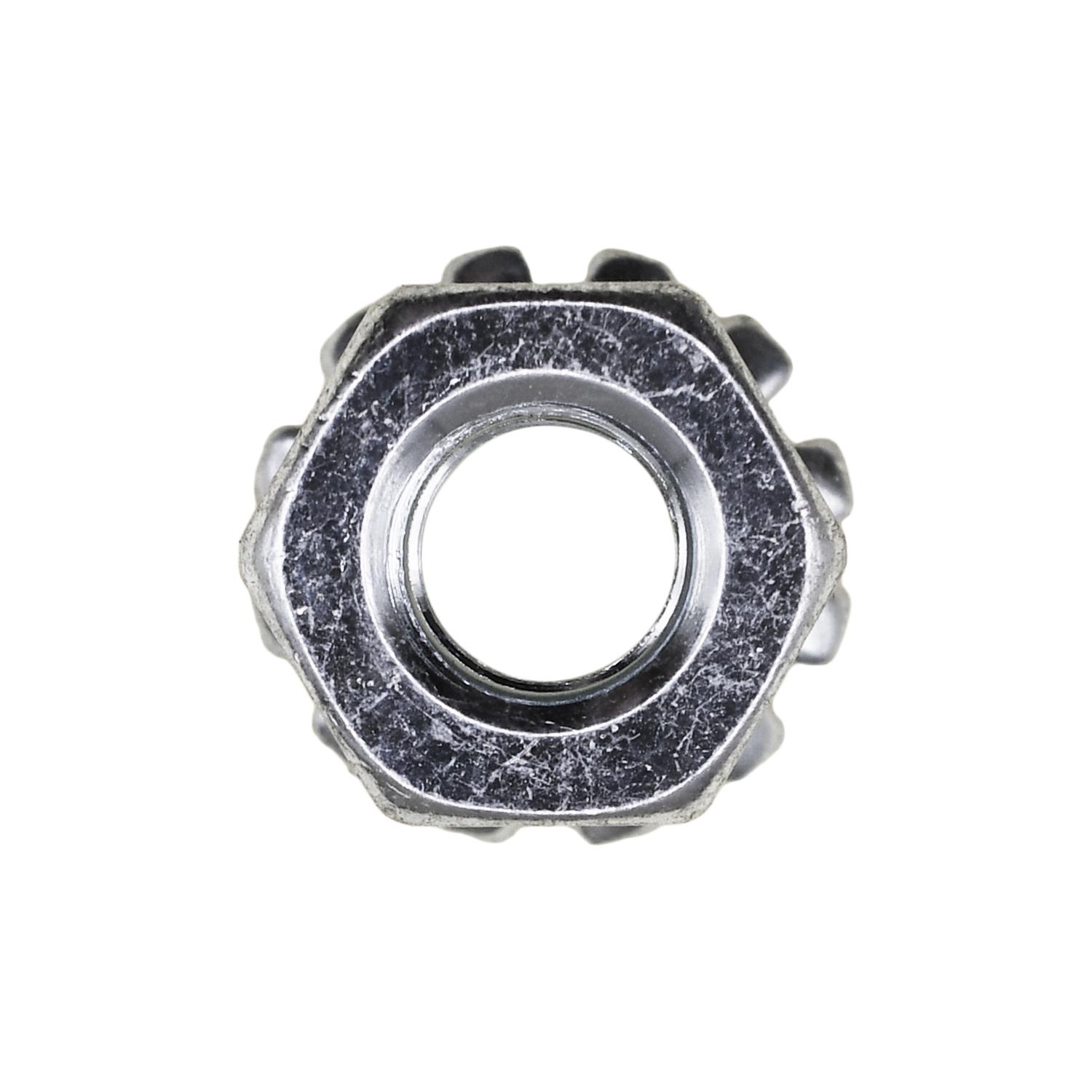 Auveco No. 3496 1/4"-20 Hex Keps Nuts Zinc, Quantity - 100