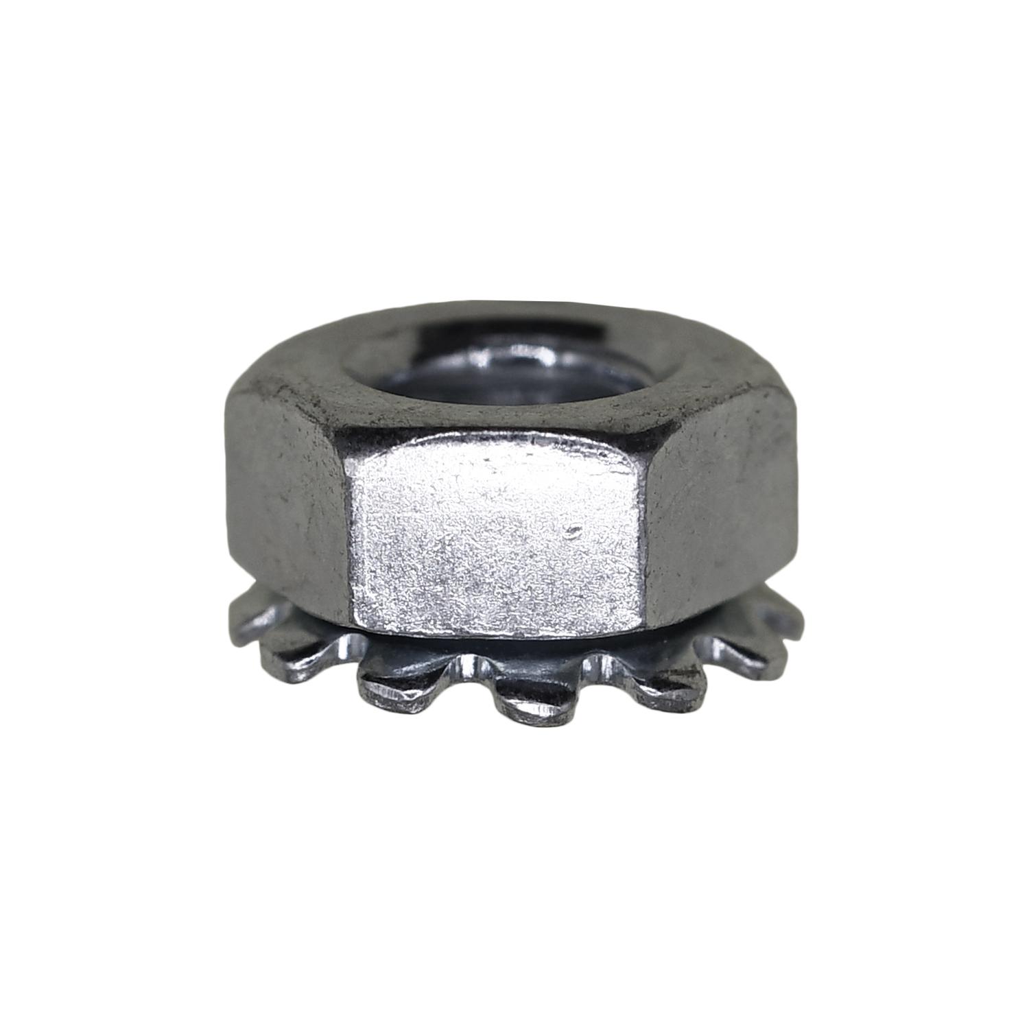 Auveco No. 3497 1/4"-28 Hex Keps Nuts Zinc, Quantity - 100