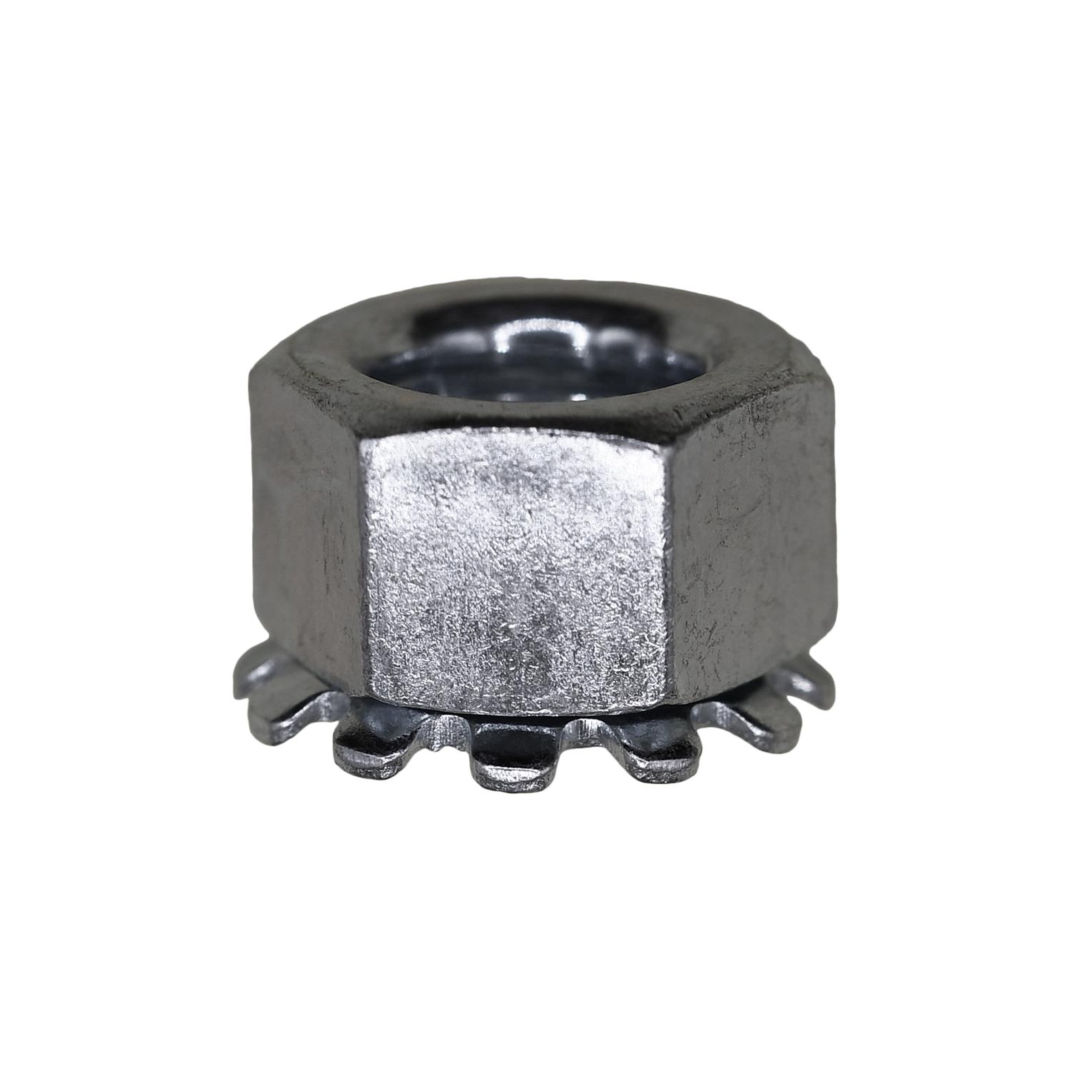 Auveco No. 3500 3/8"-16 Hex Keps Nut Zinc, Quantity - 100
