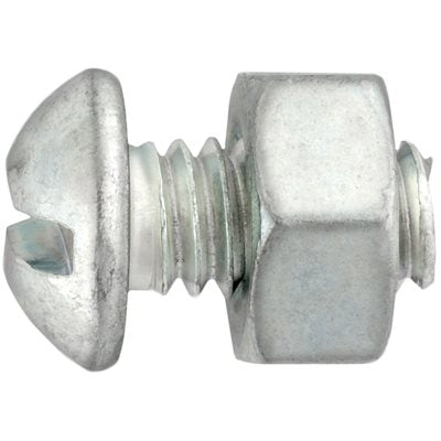 Auveco # 3711 Round Head Stove Bolt With Hex Nut 3/16" X 1/2". Qty 100.