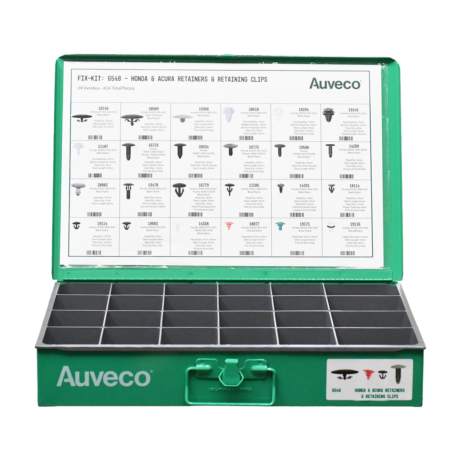 Auveco No. 6548 Honda And Acura Retainers And Retaining Clips, Quantity - 1 KIT