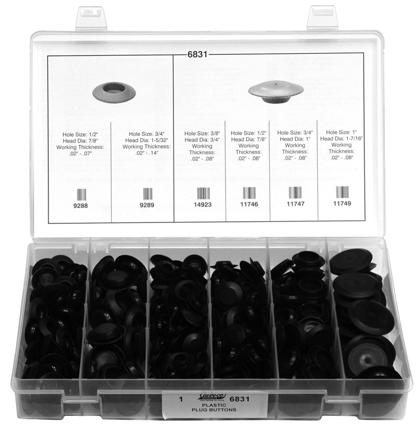 Auveco No. 6831 Plastic Plug Button Quik-Select Kit, Quantity - 1 KIT