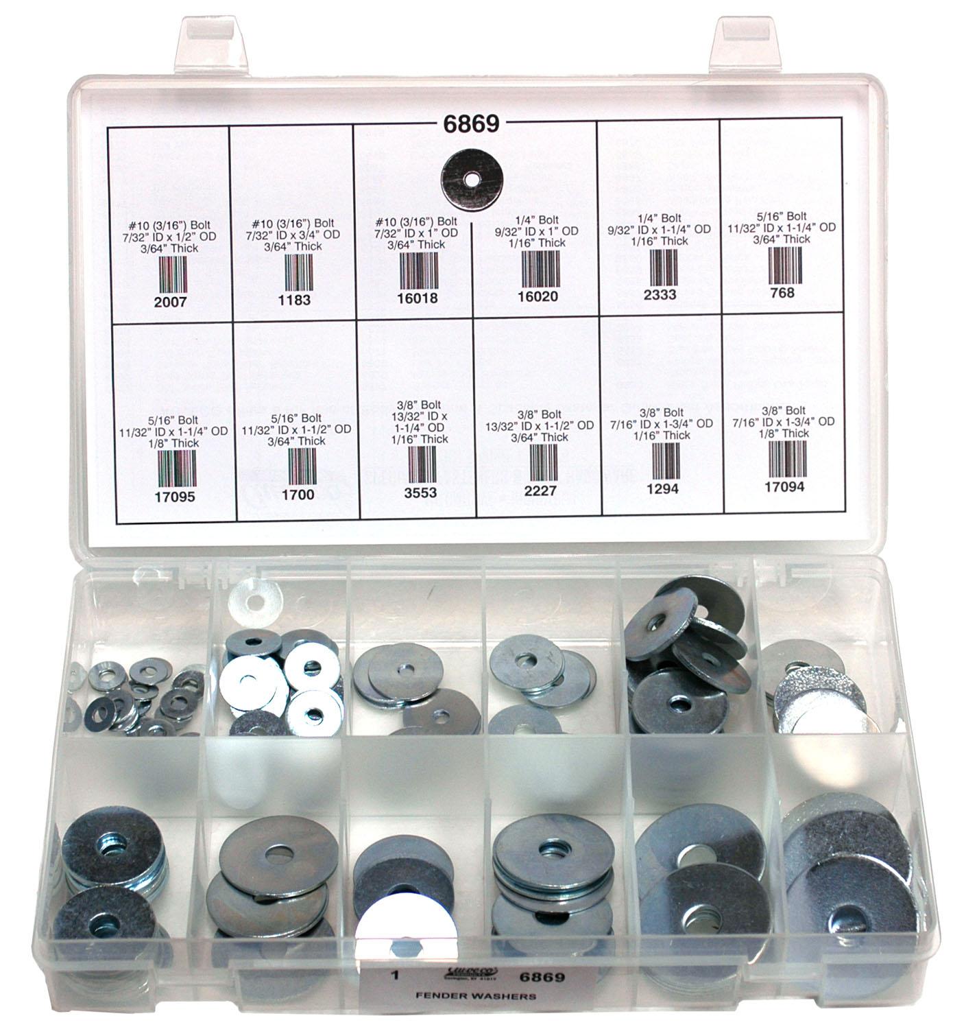 Auveco No. 6869 Fender Washers Quick-Select Kit, Quantity - 1 KIT