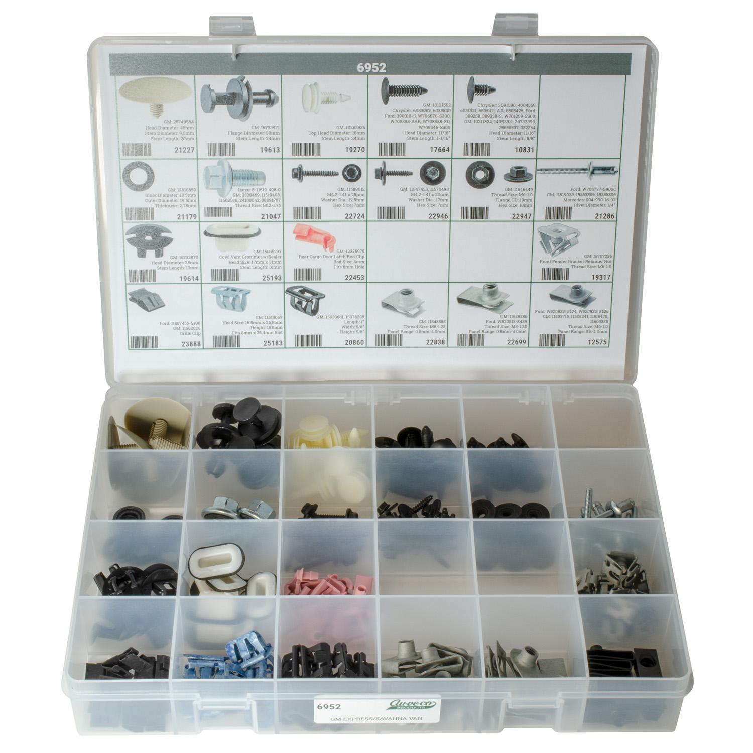 Auveco # 6952 Chevy Express - GMC Savanna Clips & Fasteners Quik-Select II. Qty 1.