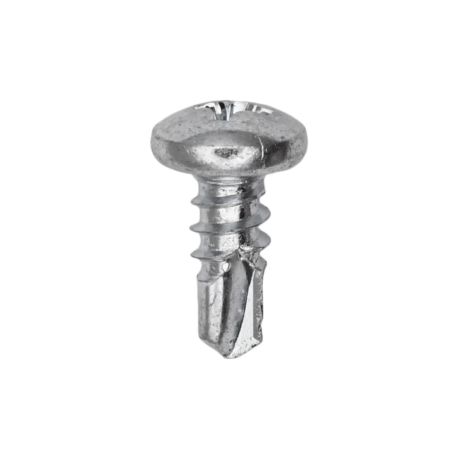 Auveco No. 9607 10-16 X 1/2" Phillips Pan Head #2 Teks Screw Zinc, Quantity - 100