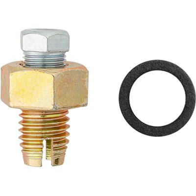Auveco 24244 Oil Drain Plug 12mm - 1 75 Oversize Self Tapping Piggy Back Sleeve Only Yellow Zinc Qty 5 