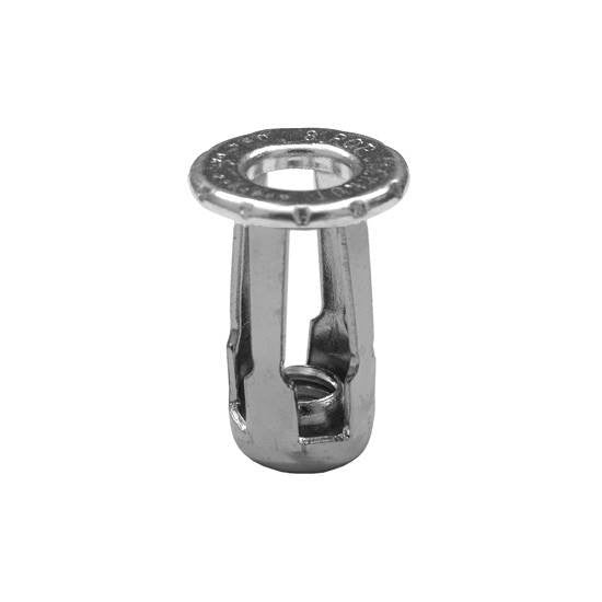 10 Metal Plug Buttons 1-1/4 Hole Nickel Plated - Hardware Plugs