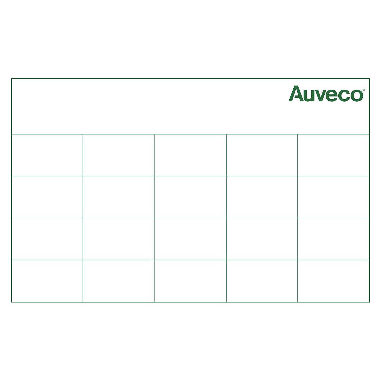 Auveco # 1-920L Large Drawer 20 Comp Layout Label. Qty 5.