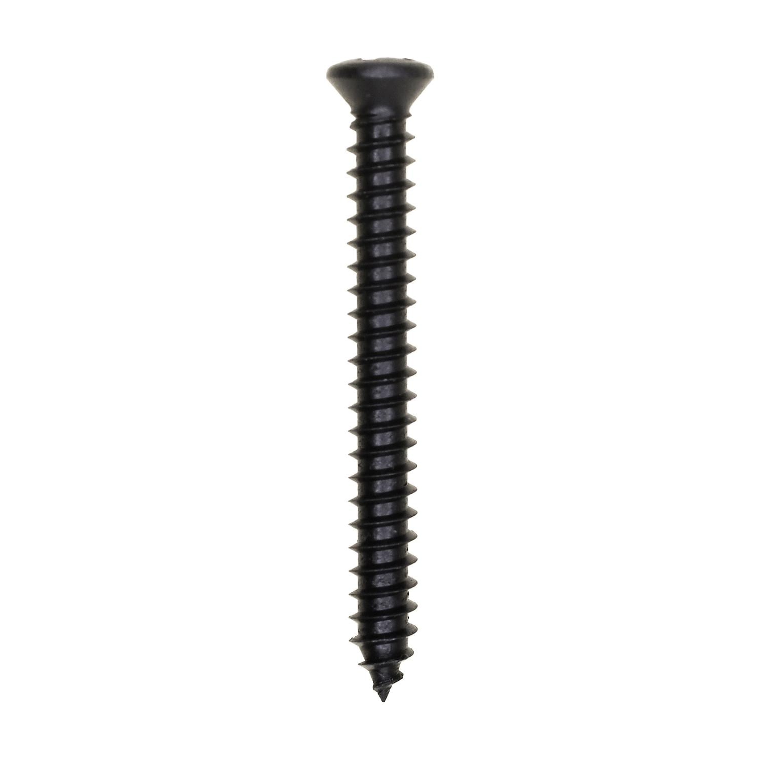 Auveco No. 10170 #8 X 1-1/2" Phillips Oval Head Tapping Screw W/ #6 Head Black Oxide, Quantity - 100
