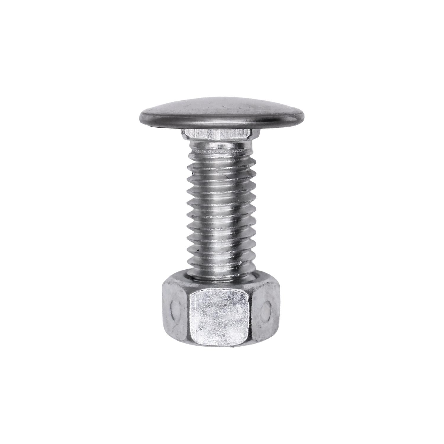 Auveco # 10657 Bumper Bolt 3/8"-16 X 1" Stainless Steel Pan Head With Lock Nut. Qty 25.
