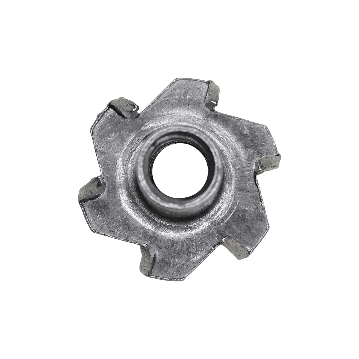 Auveco No. 10730 Tee Nuts 1/4"-20 X 7/16" 6 Prong, Quantity - 50