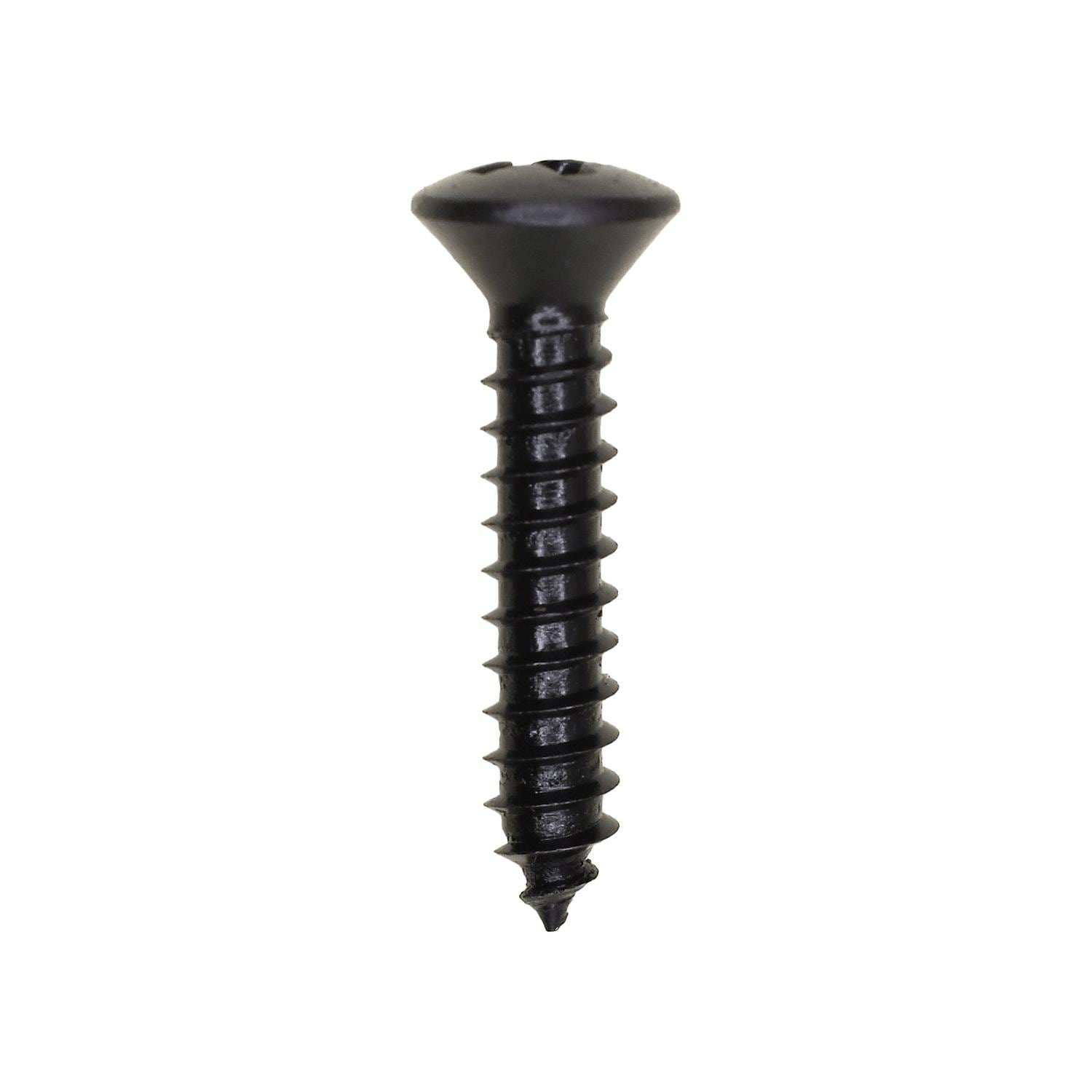 Auveco No. 11088 #10 X 1" Phillips Oval Head Tapping Screw - Black Oxide, Quantity - 100