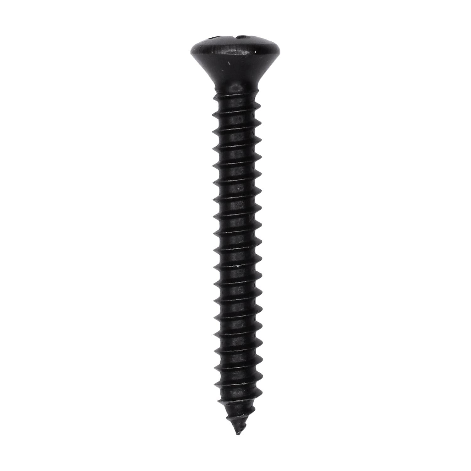Auveco No. 11092 #10 X 1-1/2" Phillips Oval HeadTapping Screw - Black Oxide, Quantity - 100