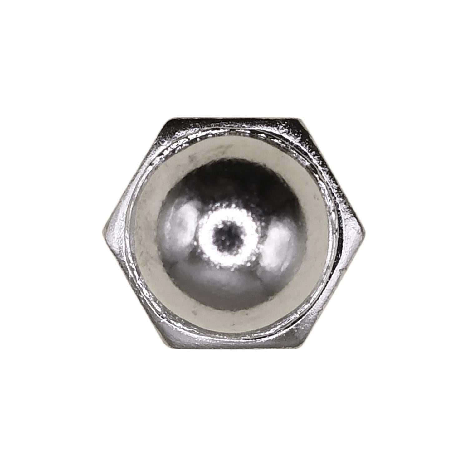 Auveco No. 11179 #8-32 X 5/16" Steel Acorn Cap Nut - Nickel, Quantity - 100