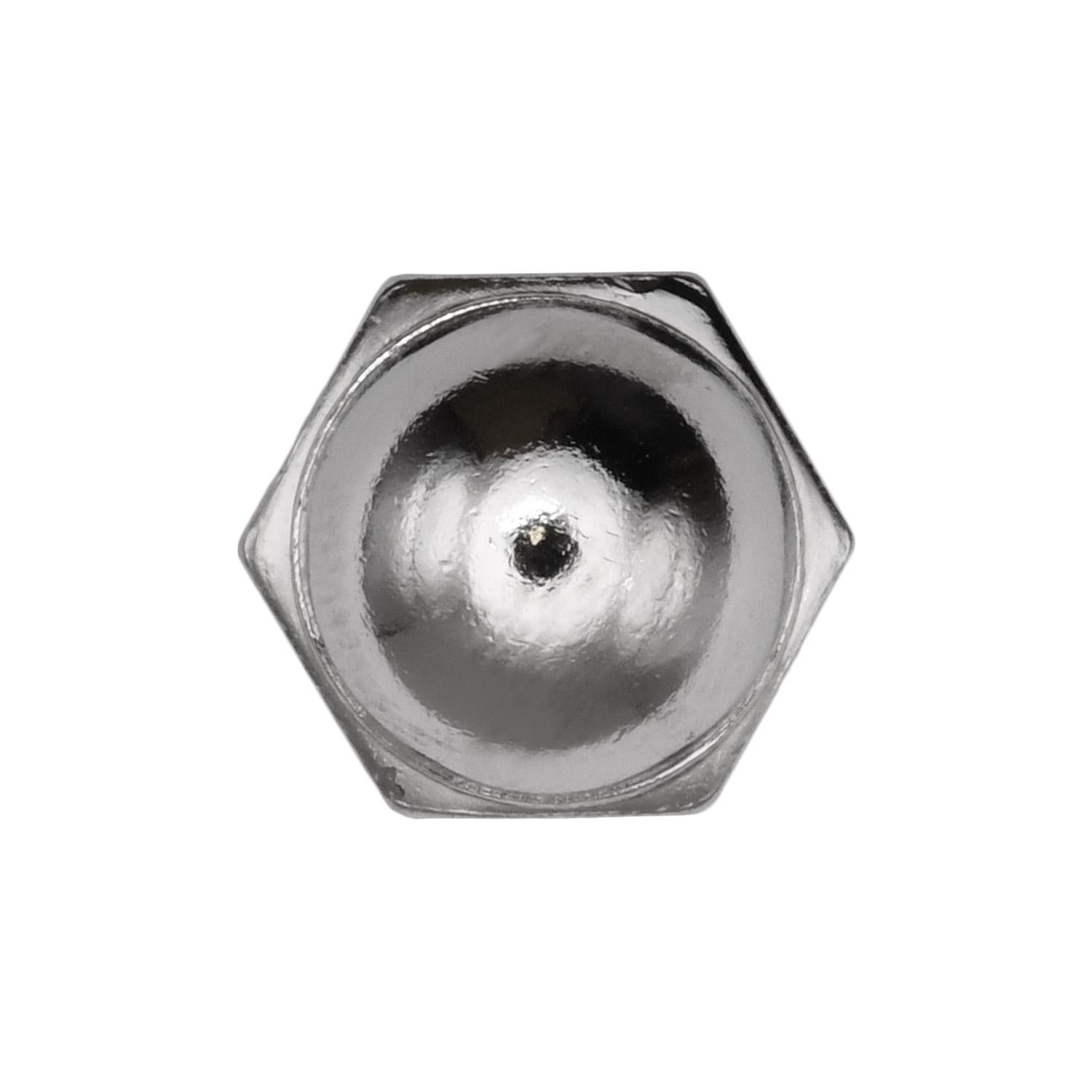 Auveco # 11182 1/4"-20 X 7/16" Steel Acorn Cap Nut - Nickel. Qty 50.