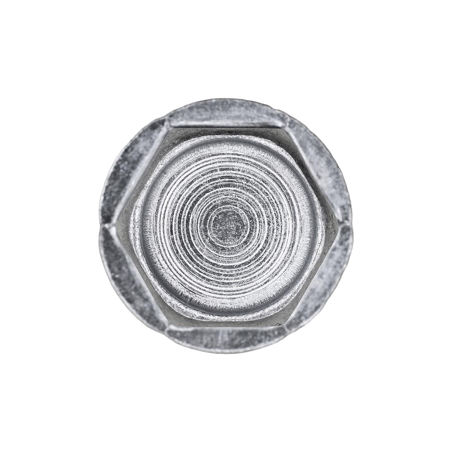 Auveco No. 11296 3/8"-16 X 1-1/4" Indented Hex Washer Head Type F - Zinc, Quantity - 25