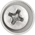 Auveco No. 11448 #8-18 X 5/8" Phillips Oval Flush Wash SEMS Tek - Chrome, Quantity - 100