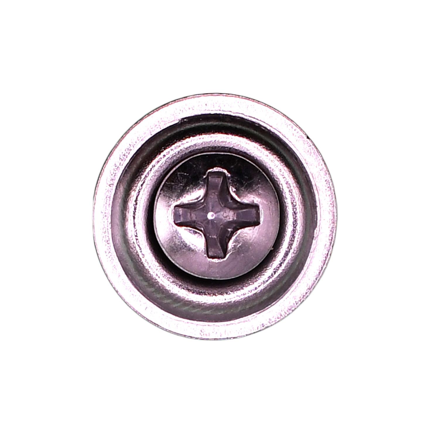 Auveco # 11451 #8-18 X 1" Phillips Oval Countersunk Washer SEMS Tek - Chrome. Qty 50.