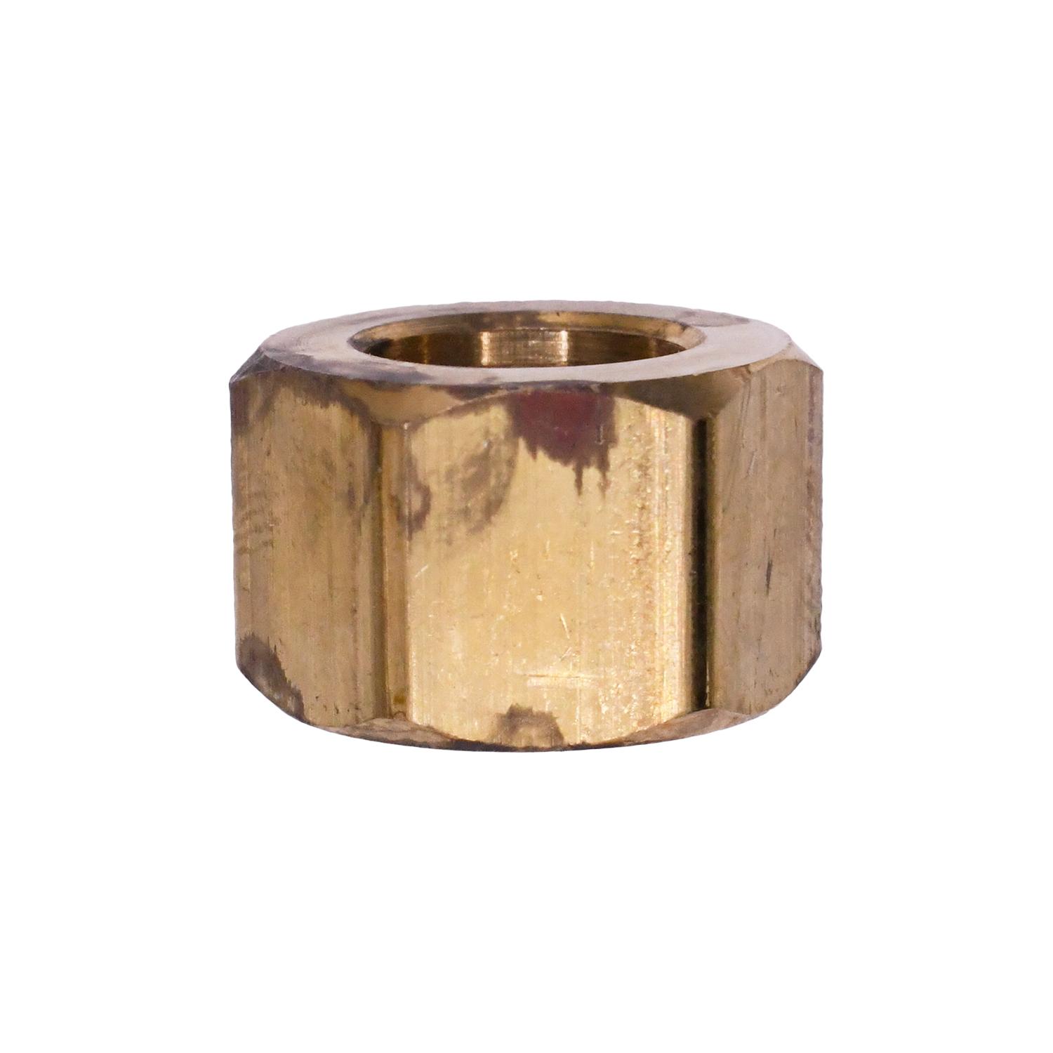 Auveco # 114 Brass Fitting Compression Nut 3/8". Qty 10.