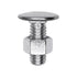 Auveco No. 11615 Bumper Bolt 3/8"-16 X 1" Stainless Cap Pan Head W/Nut, Quantity - 25