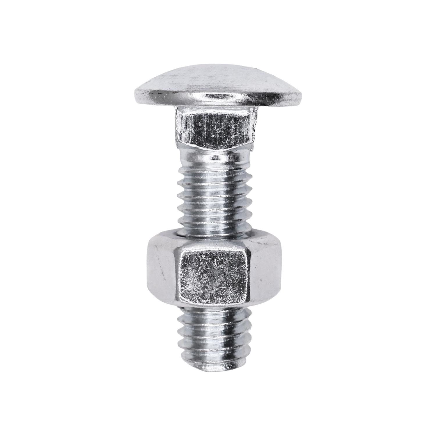 Auveco # 11771 Bumper Bolt 7/16"-14 X 1-1/2" Uncapped With Nuts - Zinc. Qty 25.