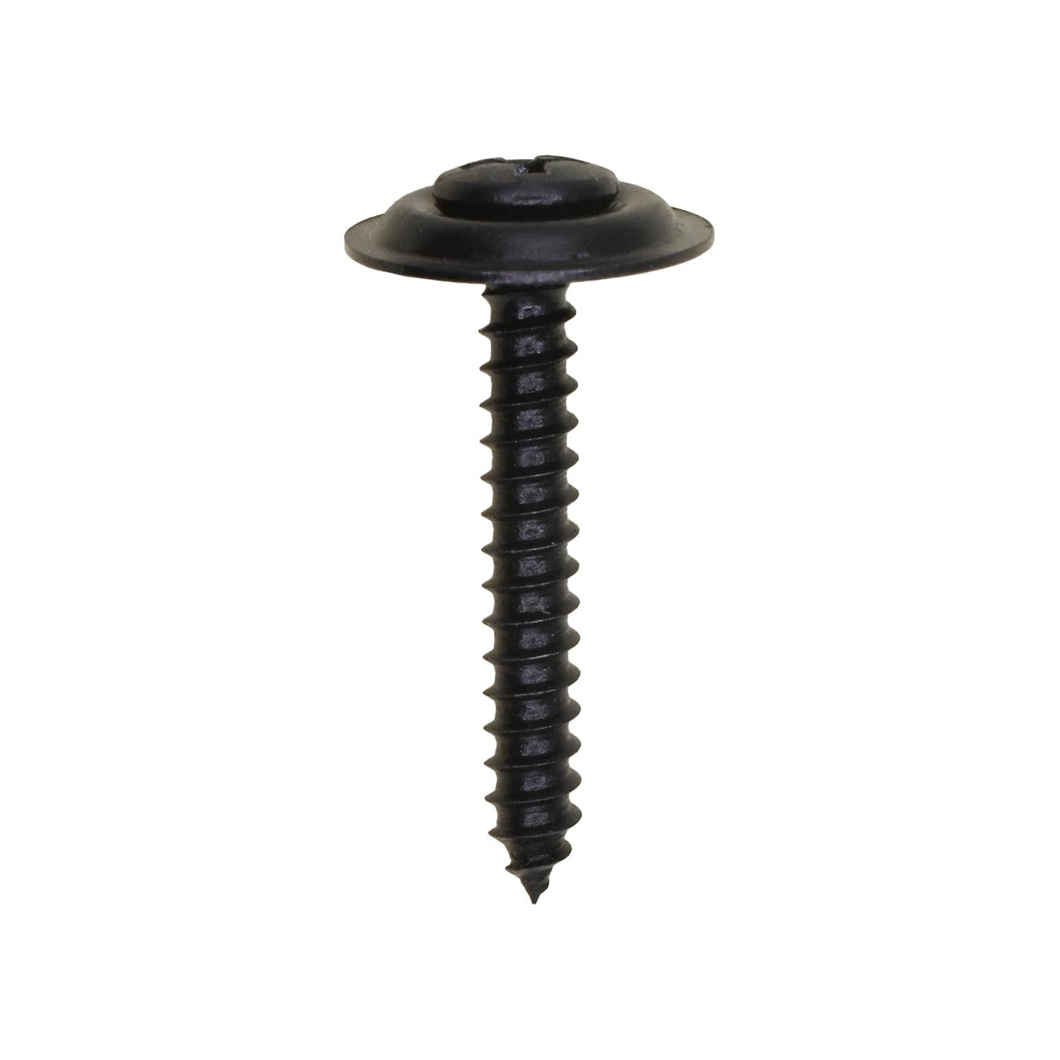 Auveco No. 11786 #6 X 1" Phillips Oval Head AB Tapping SEMS - Black Phosphate, Quantity - 100