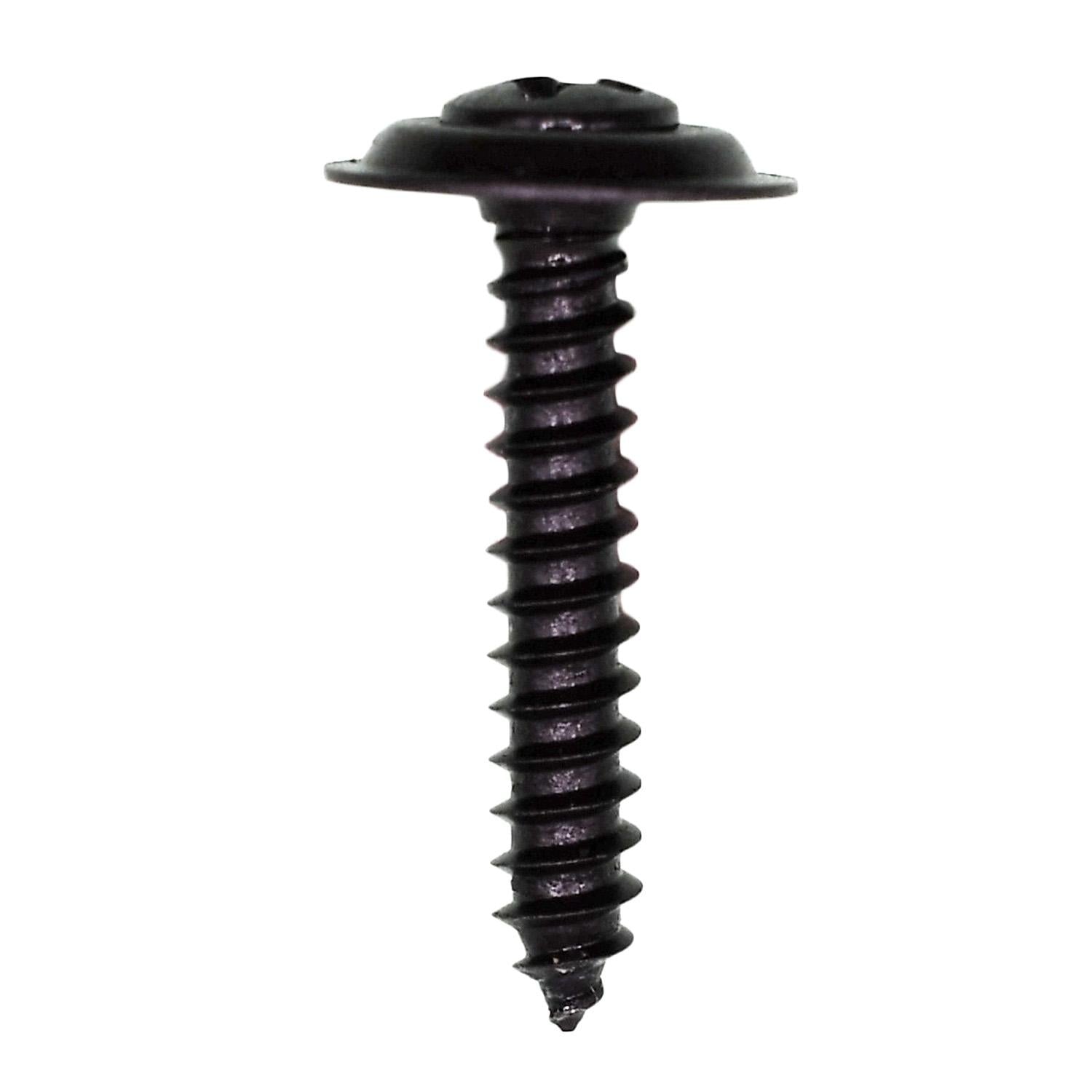 Auveco No. 11789 #8 X 1" Phillips Oval #6 Head AB Tapping SEMS - Black, Quantity - 100