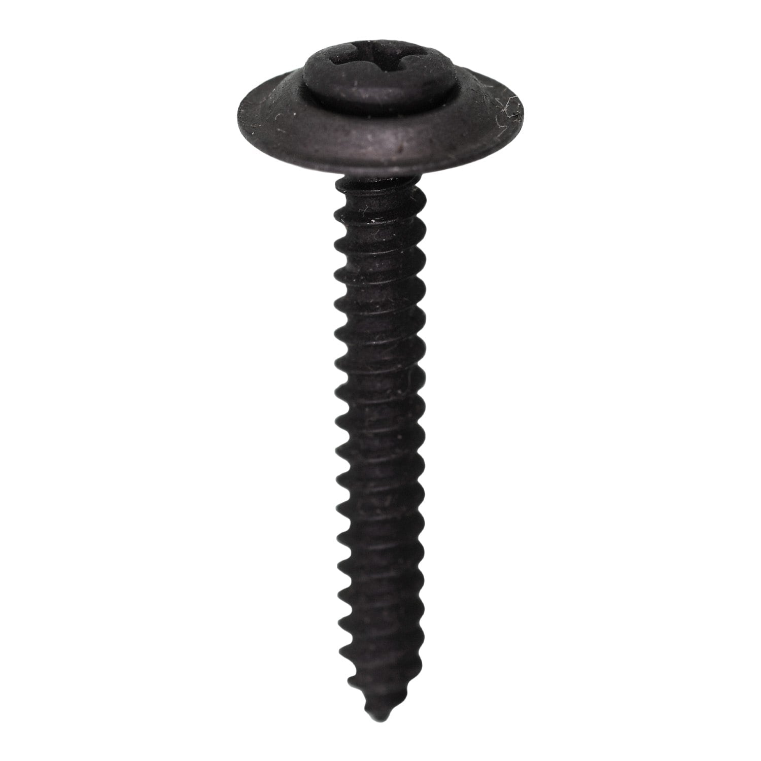 Auveco No. 11790 #8 X 1-1/4" Phillips Oval #6 Head AB Tapping SEMS - Black, Quantity - 100